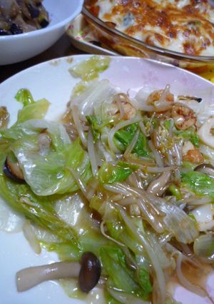 簡単♪　レタス＆もやしのとろみ中華風炒め-レシピのメイン写真