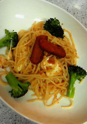 simple☆ｶﾗｽﾐのﾊﾟｽﾀ-レシピのメイン写真
