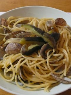 簡単!旨みたっぷり あさりとなすのパスタ-レシピのメイン写真