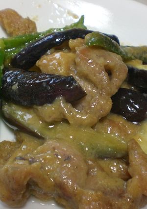 なすとピーマンと豚肉のごまみそ炒め-レシピのメイン写真