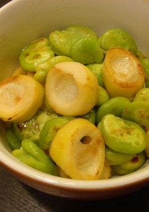 破竹とそら豆のめんつゆバター-レシピのメイン写真