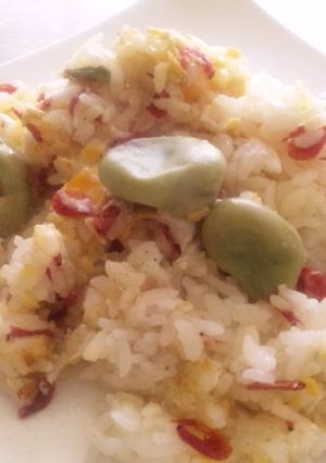 綺麗色✿そら豆と干しえびのチャーハン-レシピのメイン写真