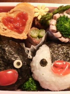 ピングー&ピンガーおにぎり弁当☆キャラ弁-レシピのメイン写真
