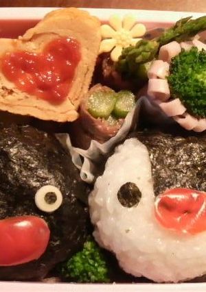 ピングー＆ピンガーおにぎり弁当☆キャラ弁-レシピのメイン写真