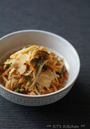 レンジでおかず＊豚肉と韮もやしのピリ辛-レシピのメイン写真
