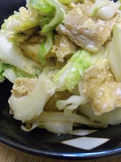 キャベツと油揚げの卵炒め-レシピのメイン写真
