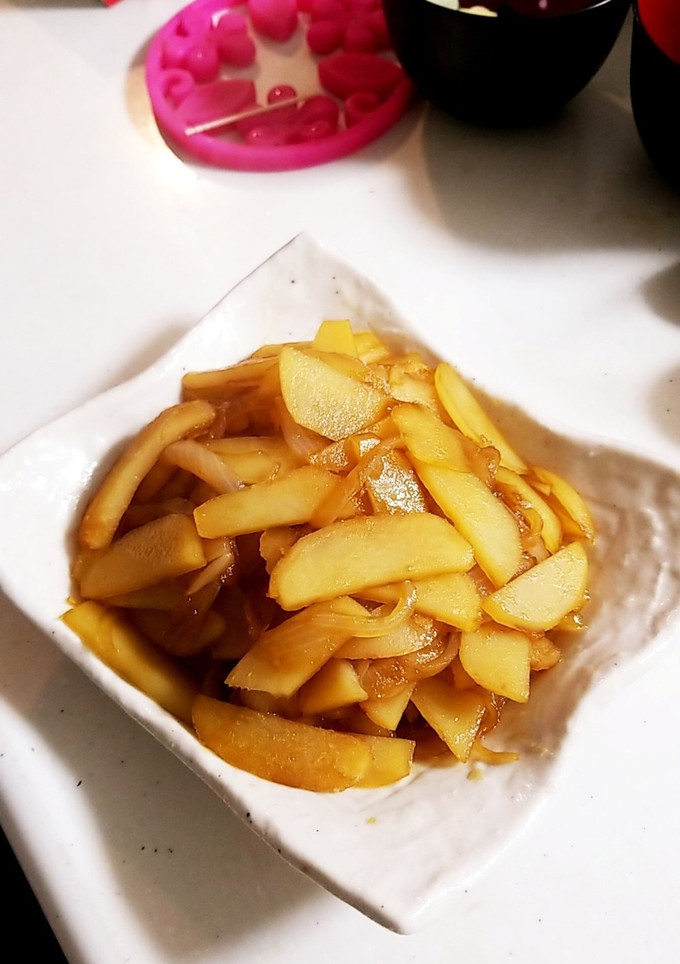 じゃがいもと玉ねぎの甘辛炒め♪-レシピのメイン写真