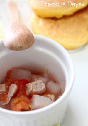 離乳食後期★まぐろと大根のトマト煮-レシピのメイン写真