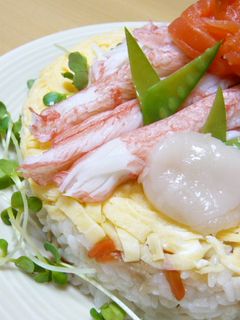 お誕生日に♪ちらし寿司バースデーケーキ♪-レシピのメイン写真