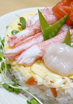 お誕生日に♪ちらし寿司バースデーケーキ♪-レシピのメイン写真