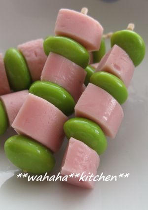 ♫お弁当に☆ソーセージ＆枝豆ピック-レシピのメイン写真