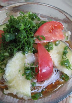 おしゃれなズッキーニとトマトのそうめん-レシピのメイン写真