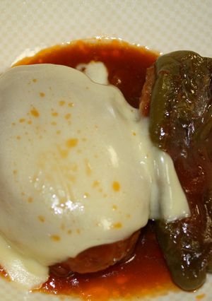 煮込みハンバーグwithピーマンの肉詰め-レシピのメイン写真