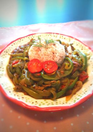 ピーマンとミニトマトのキーマカレー-レシピのメイン写真