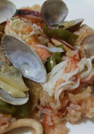 炊飯器deかにかま入りパエリア風-レシピのメイン写真