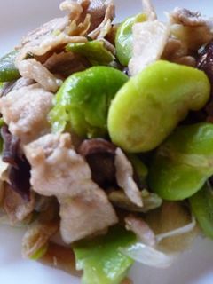 そら豆と豚肉のザーサイ炒め-レシピのメイン写真
