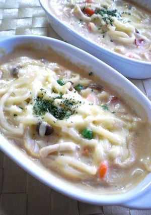 ✿レンジで簡単❤味噌うどんグラタン✿-レシピのメイン写真