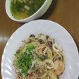シーフードヨーグルトクリームパスタ