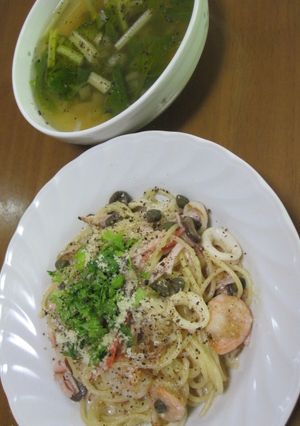 シーフードヨーグルトクリームパスタ-レシピのメイン写真
