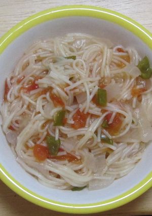 離乳食後期。そうめんラタトゥユ風-レシピのメイン写真