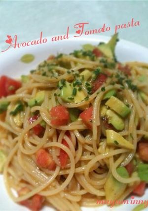 アボカドとトマトの冷製パスタ♪-レシピのメイン写真