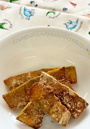 【離乳食】12か月から　揚げかぼちゃ-レシピのメイン写真