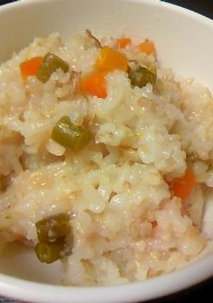 離乳食☆後期 鳥ミンチで炊き込みご飯-レシピのメイン写真