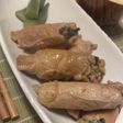 ネギとえのきの巻き豚