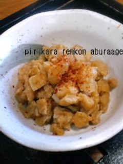 ご飯のお供★油揚げとれんこんのピリ辛佃煮-レシピのメイン写真