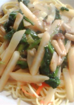 おジャガとほうれん草のクリームパスタ-レシピのメイン写真