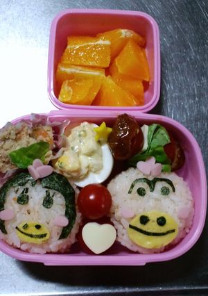 キャラ弁 はなかっぱ&ももかっぱちゃん-レシピのメイン写真