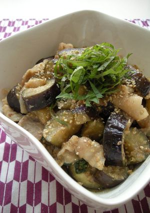 茄子と豚肉のゴマ味噌炒め-レシピのメイン写真