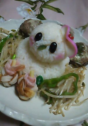 雪だるまご飯-レシピのメイン写真