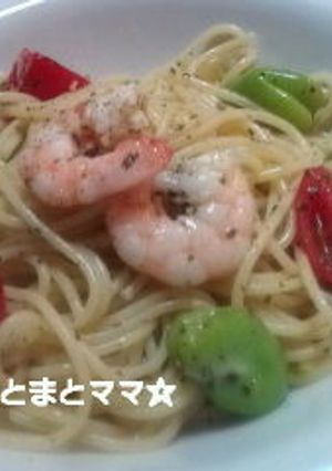 空豆とトマトの冷制パスタ-レシピのメイン写真