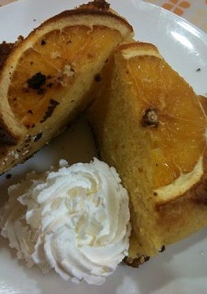 オレンジ丸ごと、簡単美味しオレンジケ－キ-レシピのメイン写真