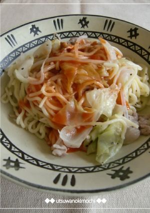ヘルシー♪野菜ジュースあんかけ焼きソバ-レシピのメイン写真