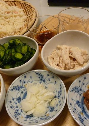 我が家の★多彩トッピングで贅沢そうめん-レシピのメイン写真