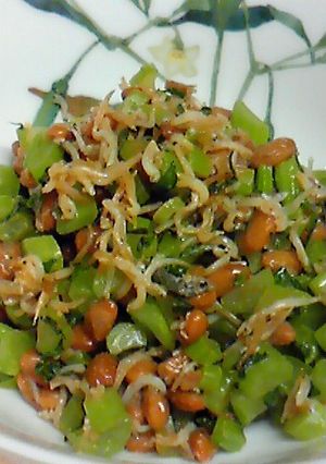 大根の葉と納豆の炒め物-レシピのメイン写真