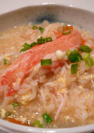 かにかまと玉子の雑炊-レシピのメイン写真