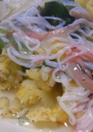 香り箱のあんかけをかけた黄金チャーハン-レシピのメイン写真