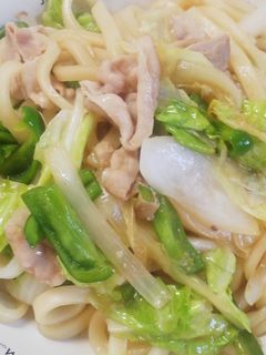 めんつゆで焼きうどん-レシピのメイン写真