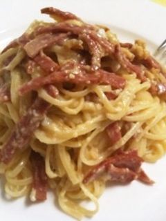 ハムと卵のカルボナーラ(ローマ風)-レシピのメイン写真
