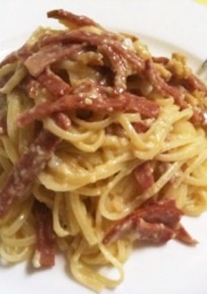 ハムと卵のカルボナーラ(ローマ風)-レシピのメイン写真