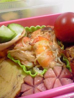 お弁当に!エビとキノコのマヨ醤油炒め-レシピのメイン写真