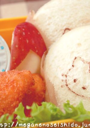 キャラ弁+ランチパック風～キティ+-レシピのメイン写真