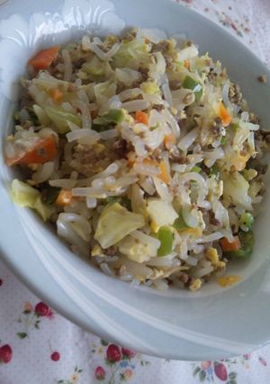 ヘルシー☆しらたきで炒飯！！-レシピのメイン写真
