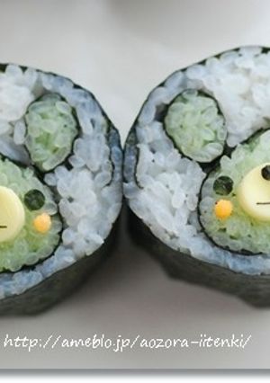 運動会・行楽くまさんの海苔巻き キャラ弁-レシピのメイン写真