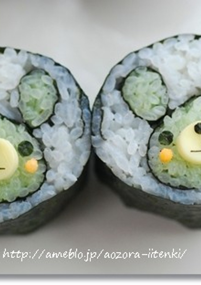 運動会・行楽くまさんの海苔巻き　キャラ弁-レシピのメイン写真