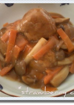 カマンベール入り肉団子☆カレーあんかけ-レシピのメイン写真