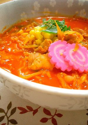 野菜ジュースで*簡単栄養満点ラーメン*-レシピのメイン写真
